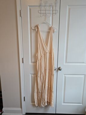 Adjustable Tie Shoulder Maxi Dress